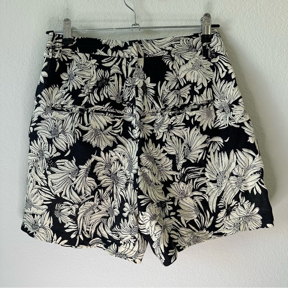 ANINE BING CARRIE WOMEN BLACK FLORAL SHORT US 2/EUR 32 - Picture 7 of 8